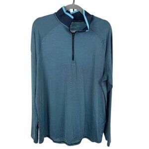 Under Armour Blue Striped Long Sleeve Golf Shirt | Oak Pointe Country Club